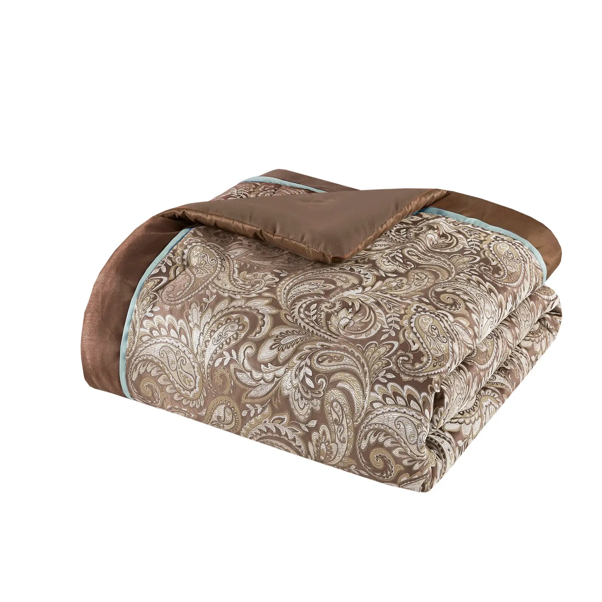 Blue and Brown Queen Comforter Set with Sheets Queen, 12 Piece