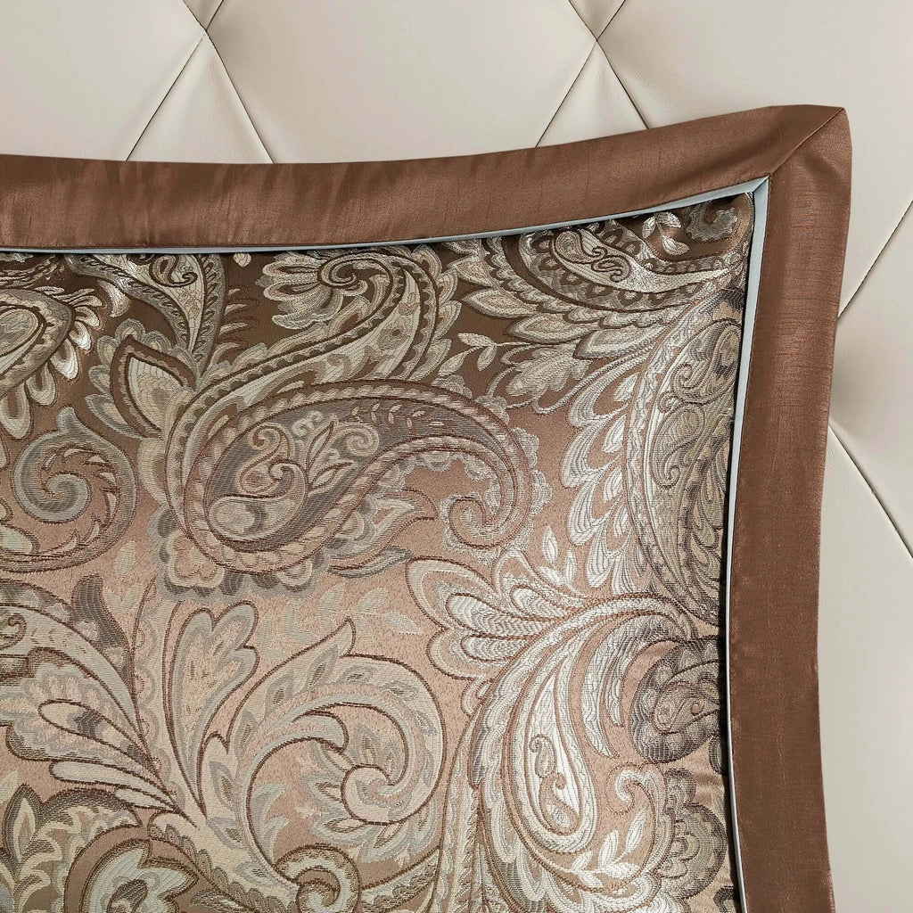 Blue and Brown Queen Comforter Set with Sheets Queen, 12 Piece