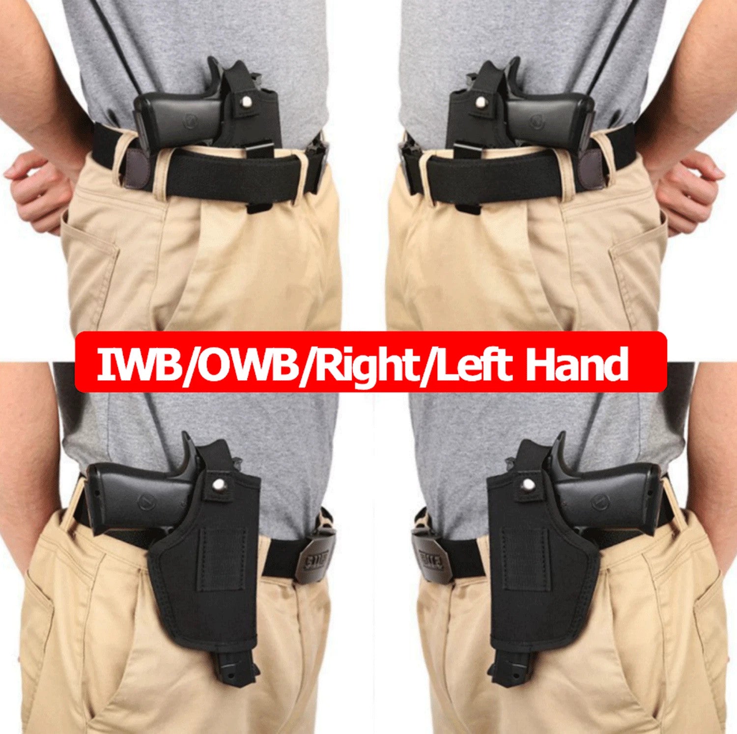 Gun Holster Tactical Concealed Carry Left Right Hand Pistol IWB OWB Universal